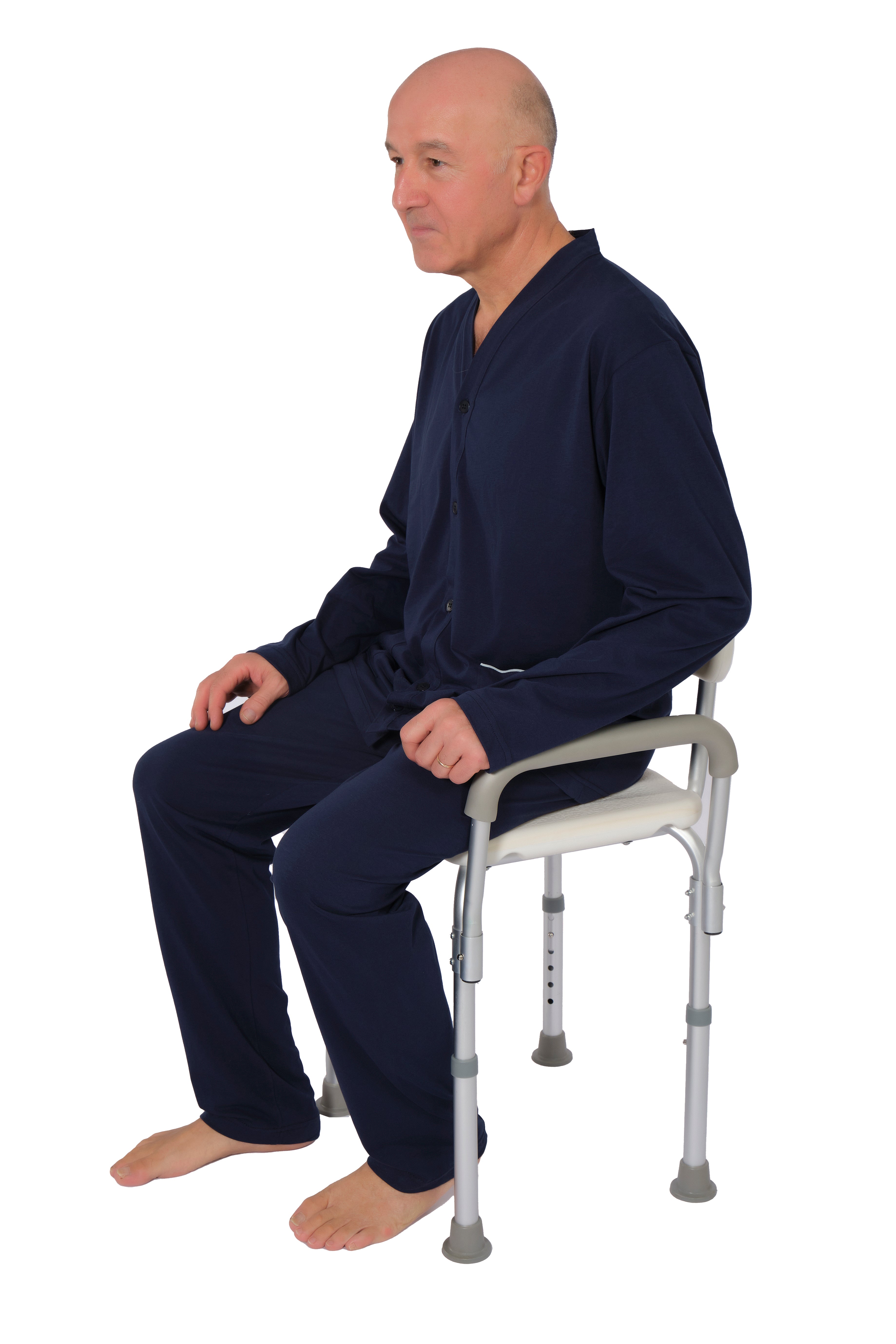 Sedia per Doccia con Schienale e Braccioli Estraibili per Anziani o Ba –  Ferrucci Comfort